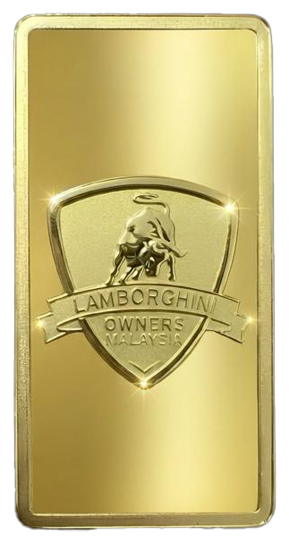 Lamborghini commemorative gold bar