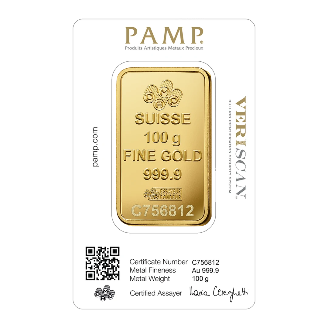 LADY FORTUNA™ GOLD MINTED BAR (100g) back