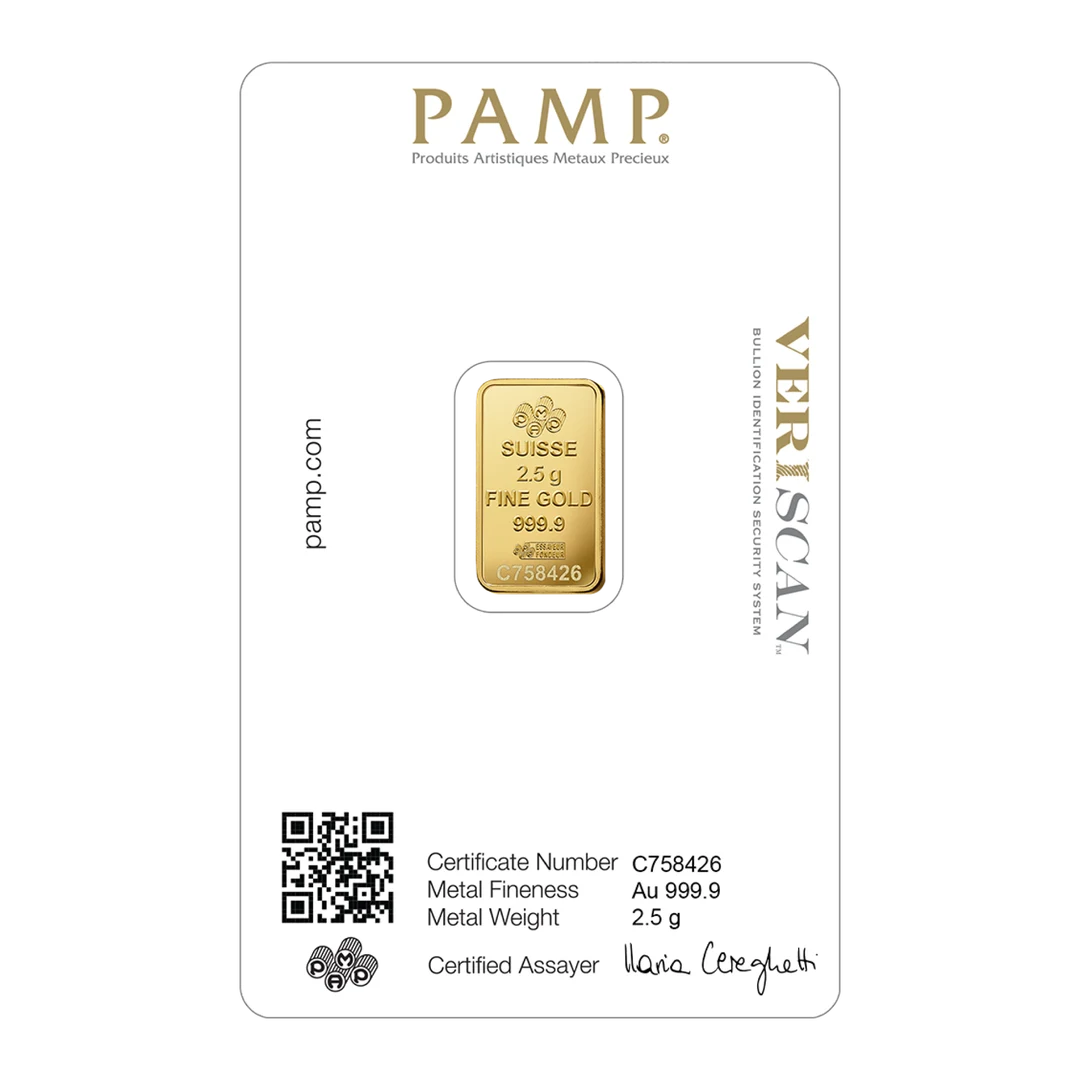 LADY FORTUNA™ GOLD MINTED BAR (2.5g) back