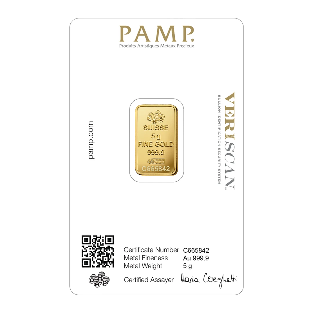 LADY FORTUNA™ GOLD MINTED BAR (5g) back