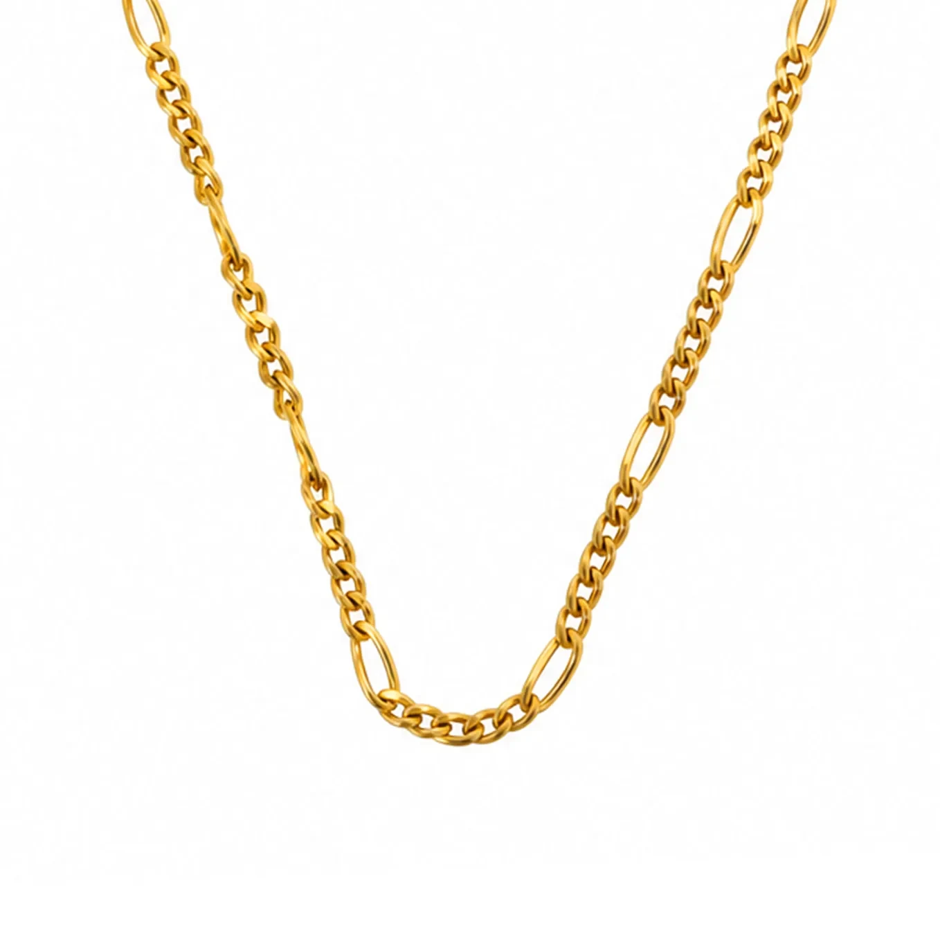 Figaro Chain Necklace — gelang kaki emas 375