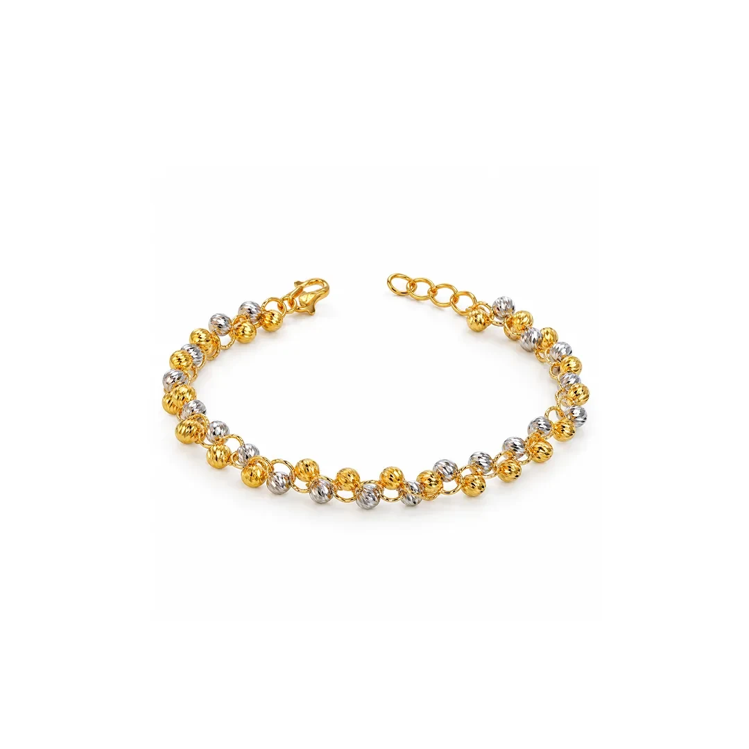 Double Bola Chrome Bracelet — 916 gold bracelet