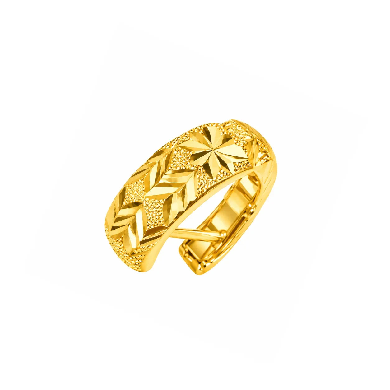 Star Hoop Earrings — anting-anting emas 916