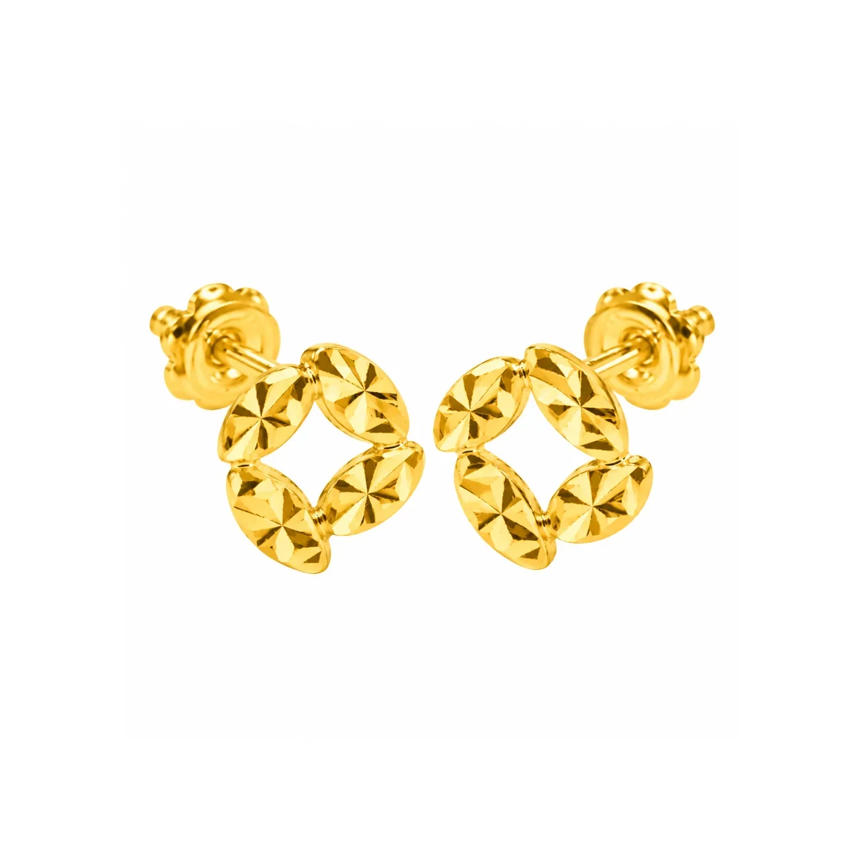 Petal Stud Earrings — 916 gold earrings
