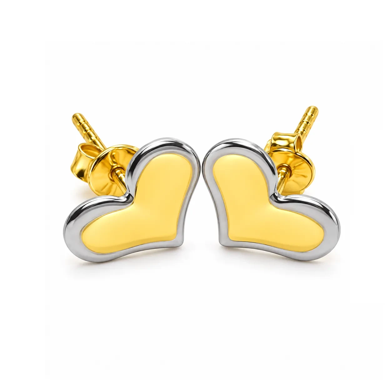 Love Chrome Stud Earrings — anting-anting emas 916