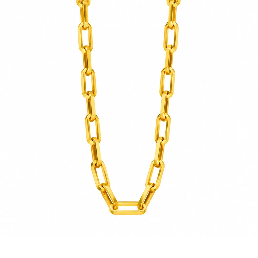 Paperclip Necklace — rantai emas 916