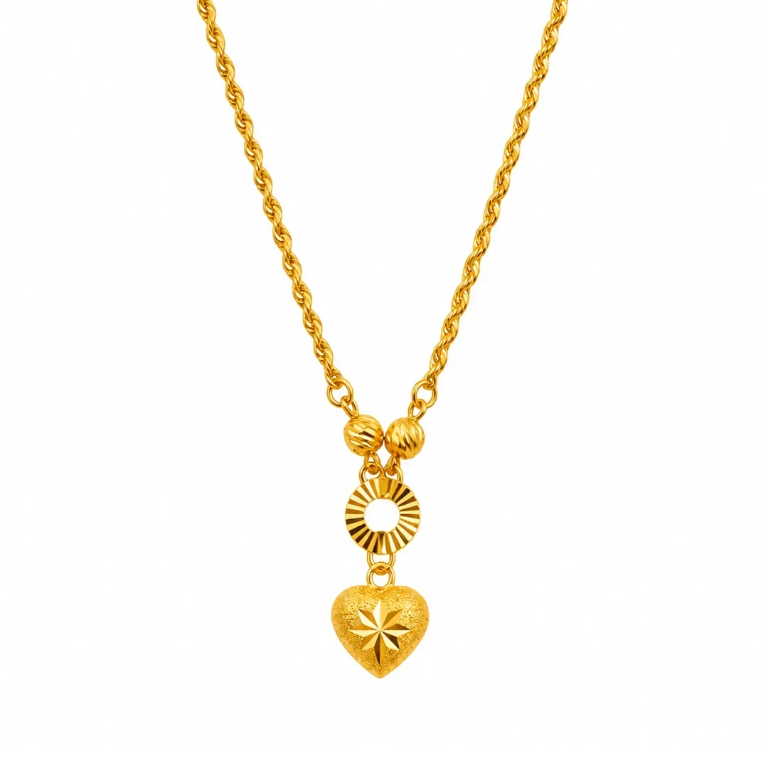 Star Love Necklace — rantai emas 916