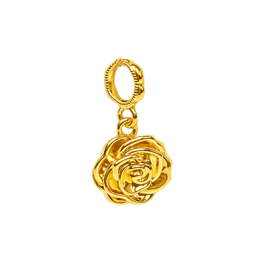 Rose Pendant — 916 gold pendant