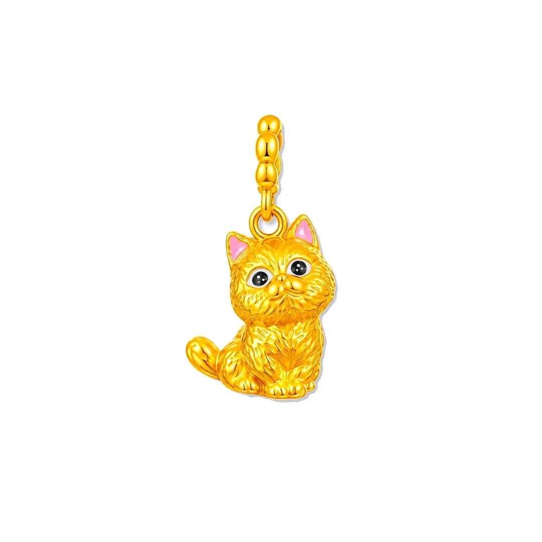Adorable Kitty Cat Pendant — 916 gold pendant