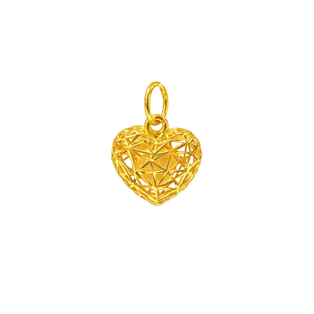 Lattice Heart Pendant — 375 gold pendant
