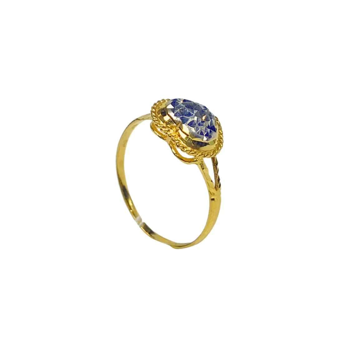 Love Ring Diamond Shape 916 - R00352 — 916 gold ring