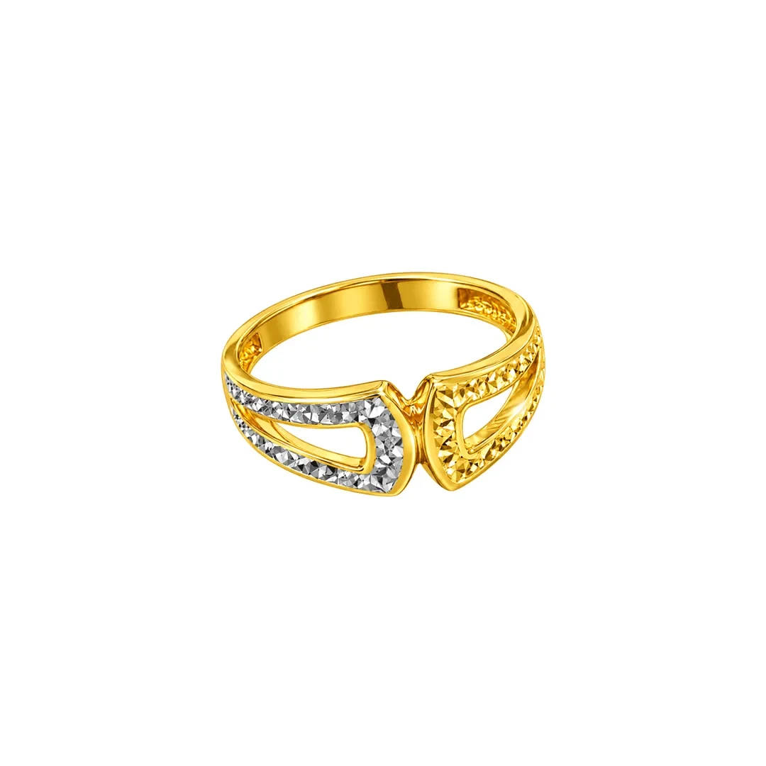 Duotone Ring — 916 gold ring
