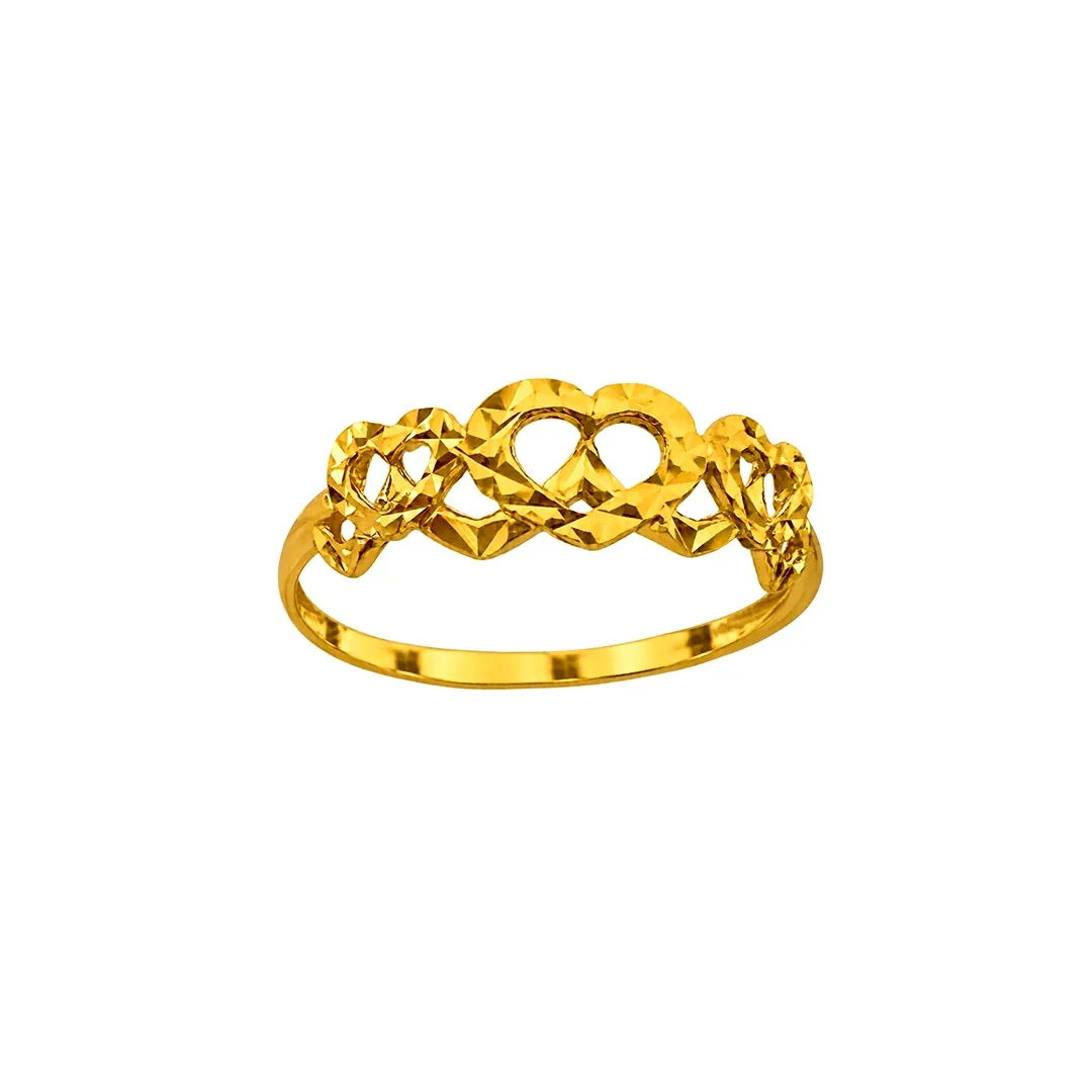 Love Rings (Diamond Shape) — 916 gold ring