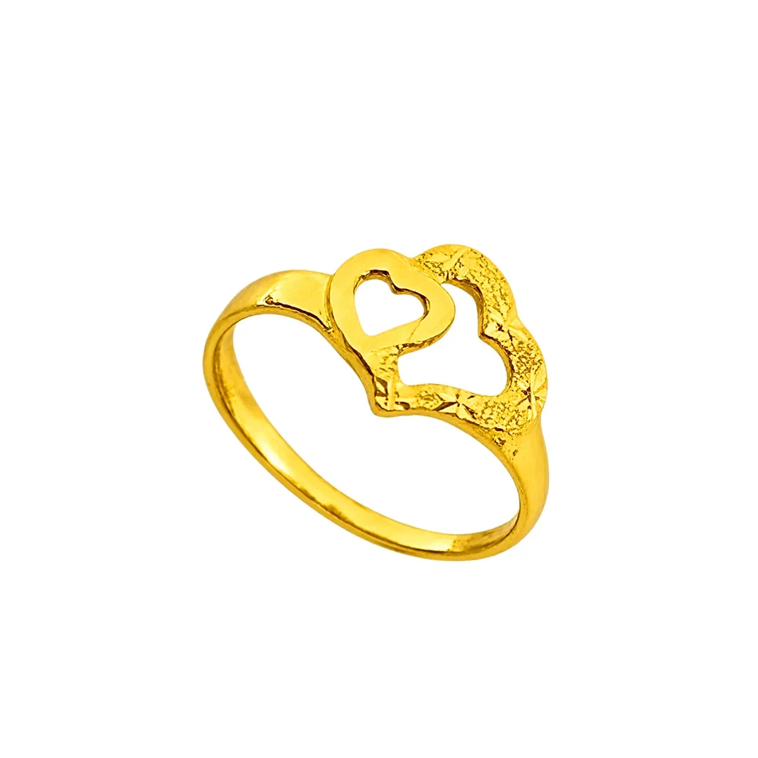 Double Love Rings — 916 gold ring